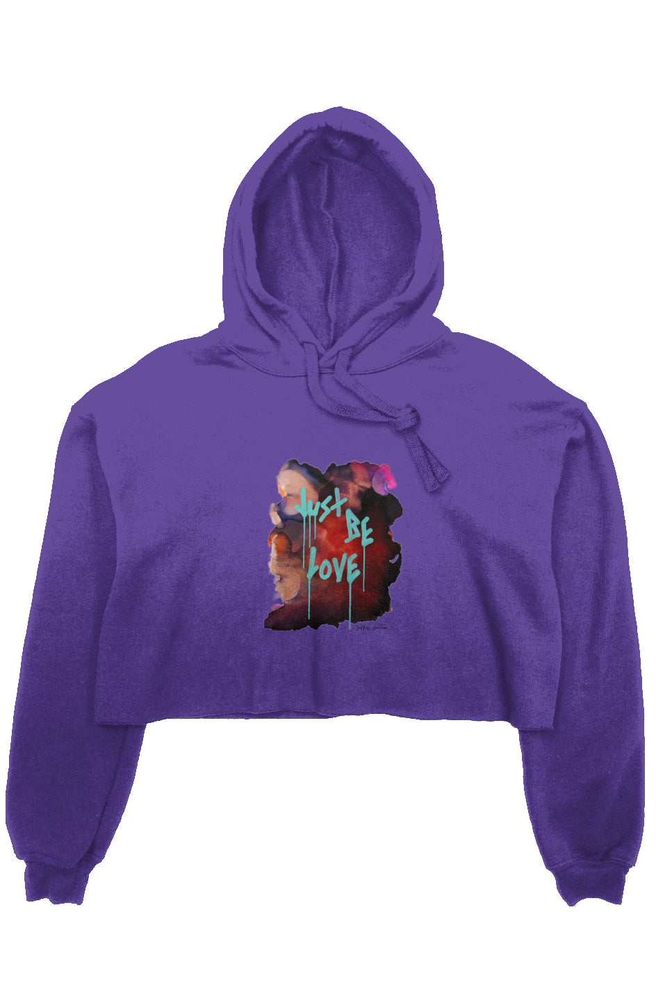 Just Be Love Croop Hoodie (2024) – Art By Jeff Beckham
