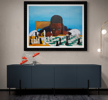 Load image into Gallery viewer, Chess art | Abstract acrylic painting | Framed wall art | https://artbyjeffbeckham.com

