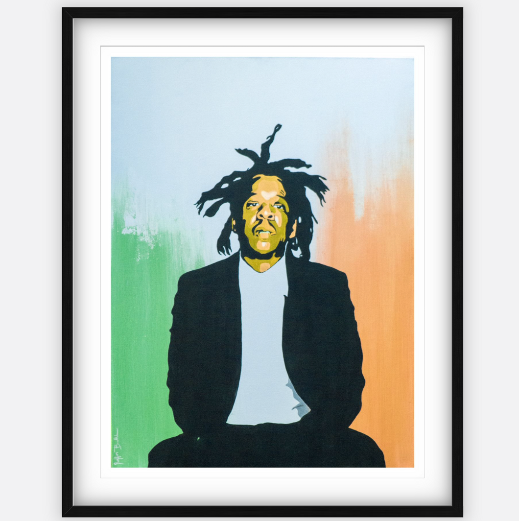 Jay Z RGB Framed Gicleé Poster Print
